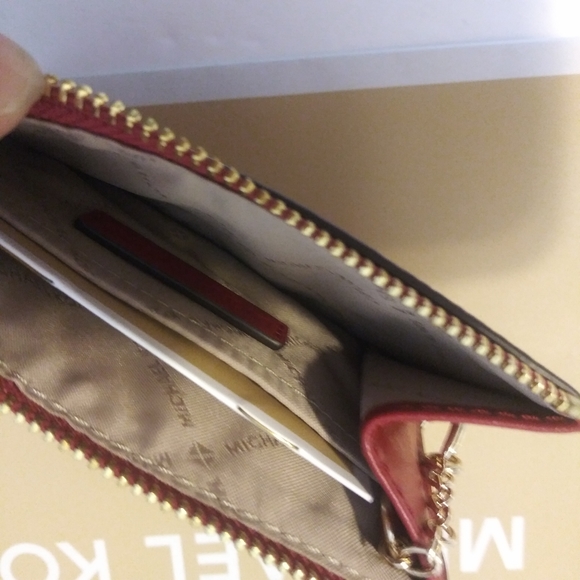 NWT MICHAEL KORS LEATHER FULTON SM ID CARD CASE - Picture 4 of 7